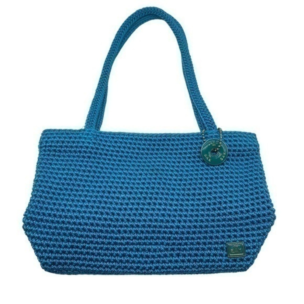 The Sak Aqua Blue Crochett Mini Bag Purse
